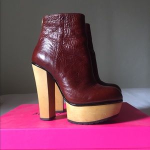 Betsy Johnson Leather Ankle Boots